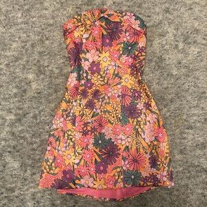 Blackbough Swim Floral Lace Up Tube Dress